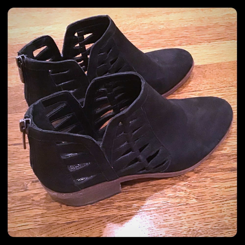 Vince Camuto black booties